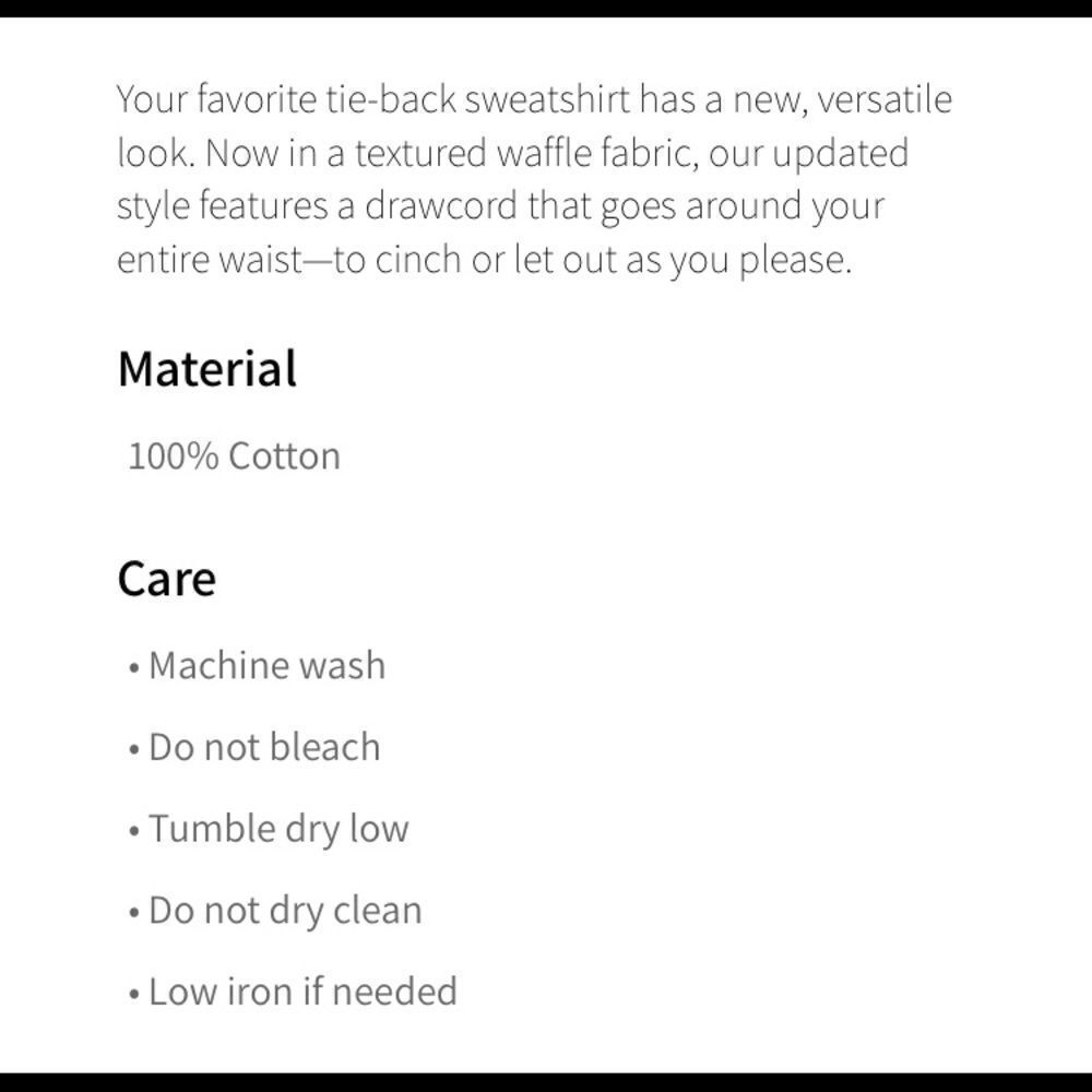 Fabletics Tie Back Sweatshirt - Picture 6 of 6